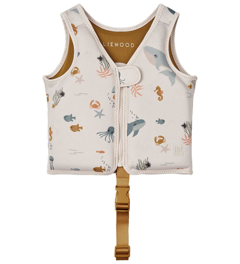 Liewood Svømmevest - 11-15 kg - Dove - Sea Creature/Sandy
