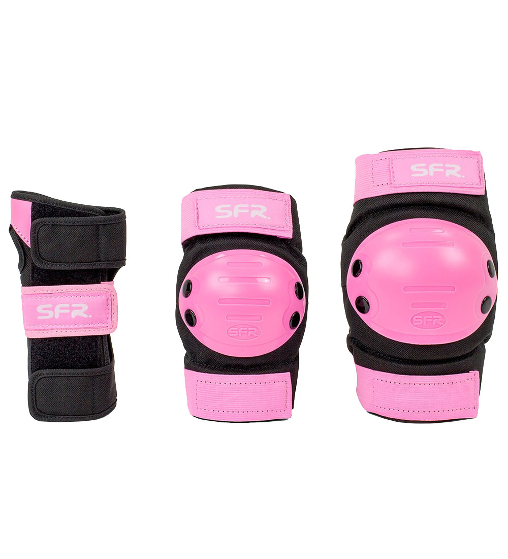 SFR Beskyttelsessæt - Youth Ramp Triple Pad Set - Sort/Pink
