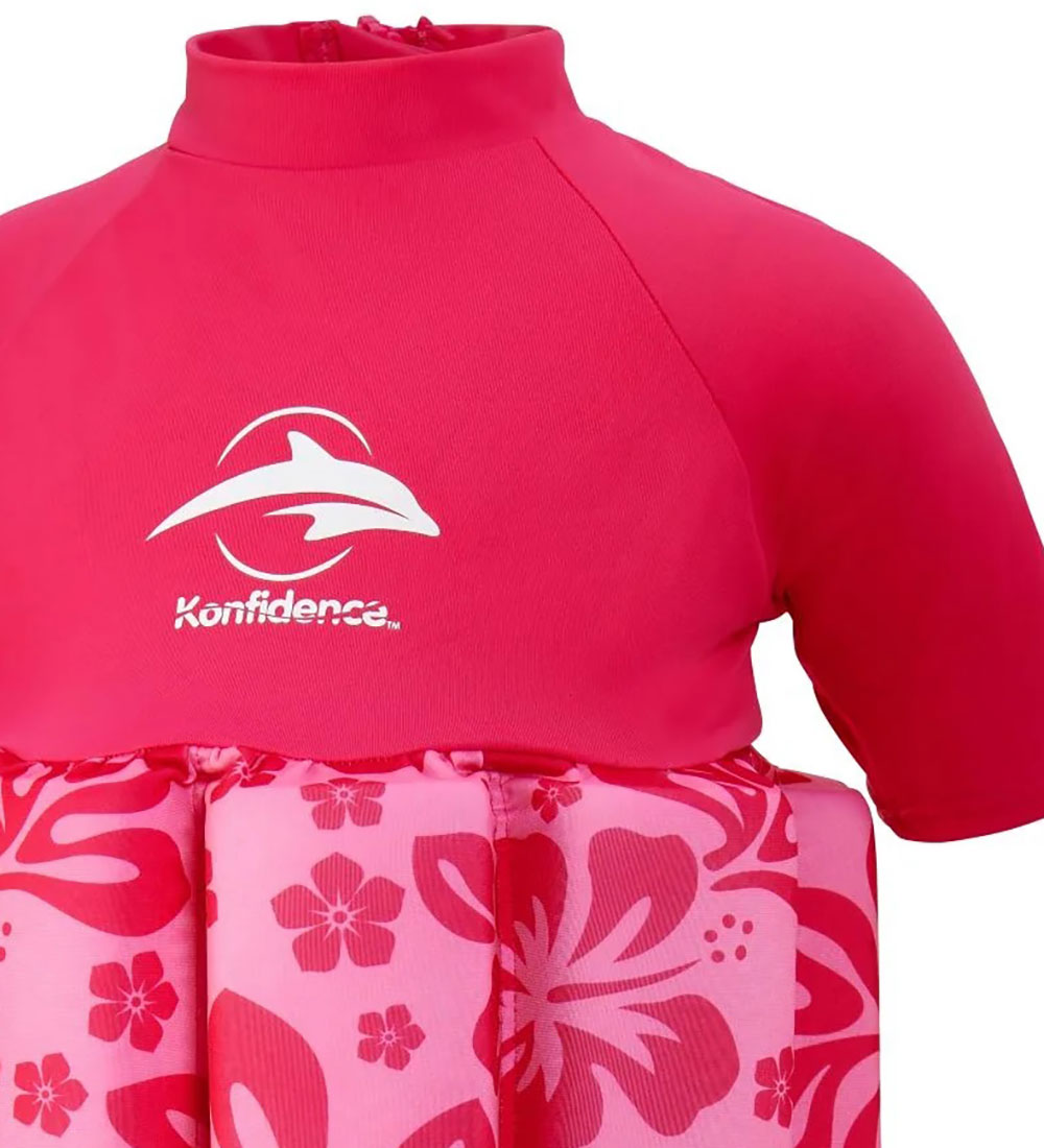 Konfidence Svømmedragt - UV40+ - Pink/Hibiscus Oahu