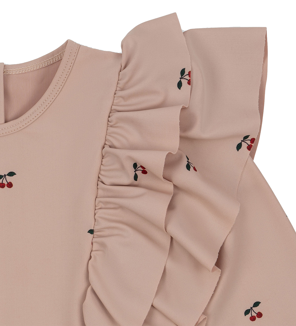 Konges Sløjd Badebluse - Manuca Frill - Cherry Blush