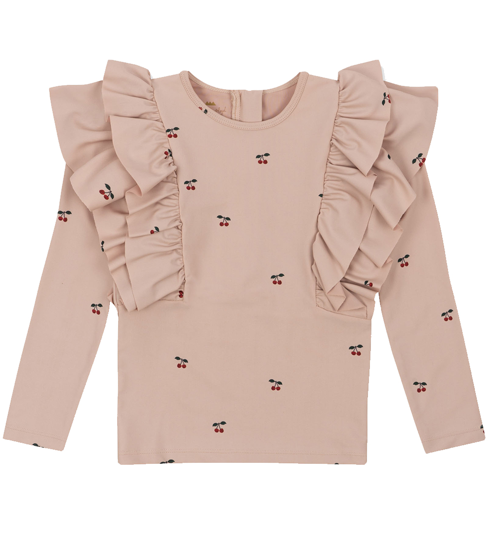 Konges Sløjd Badebluse - Manuca Frill - Cherry Blush