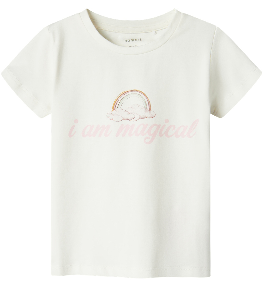 Name It T-shirt - NmfHejsa - Jet Stream m. Regnbue