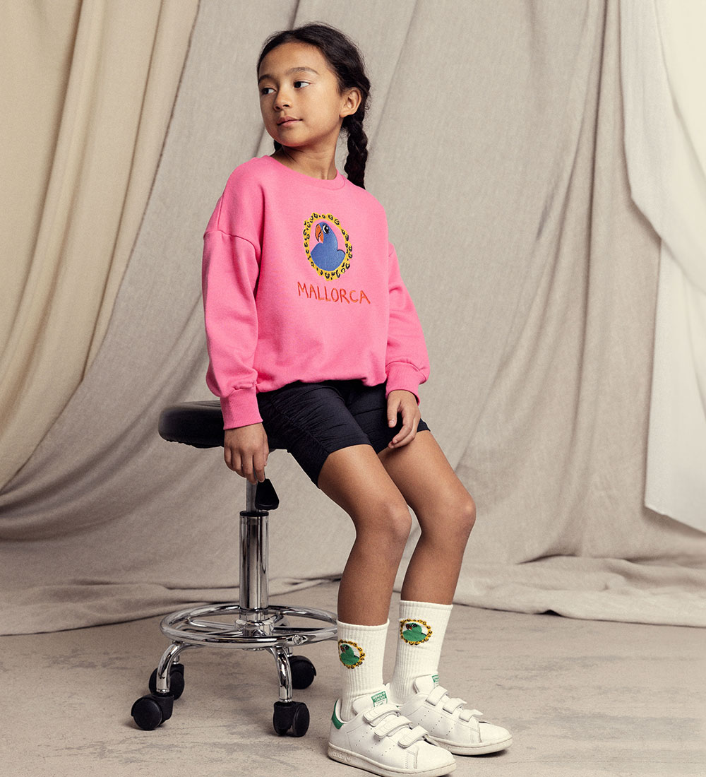 Mini Rodini Sweatshirt - Parrot EMB - Pink
