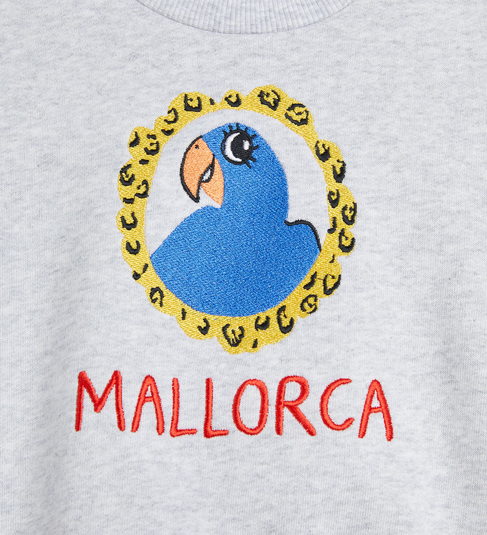 Mini Rodini Sweatshirt - Parrot Enb - Grey Melange