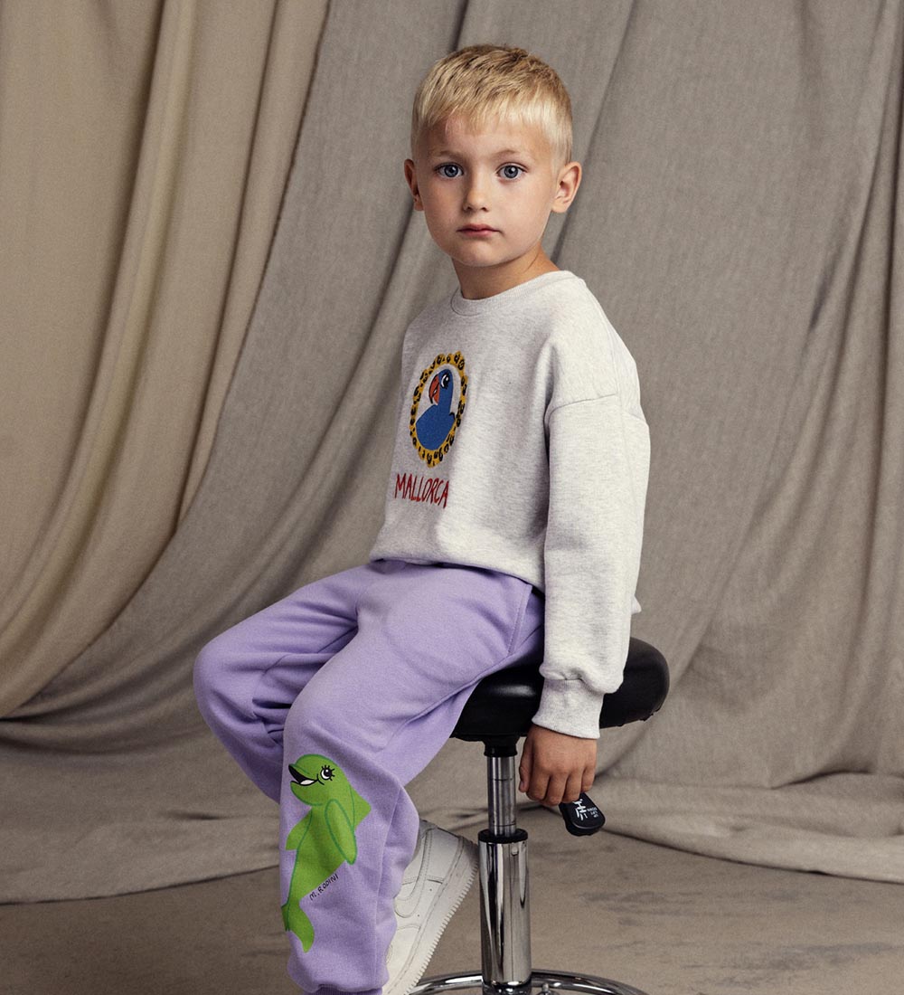 Mini Rodini Sweatshirt - Parrot Enb - Grey Melange