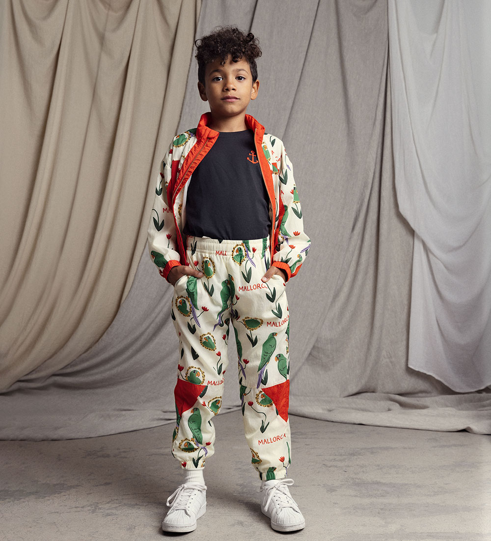 Mini Rodini Cardigan - Parrot - Aop Multi
