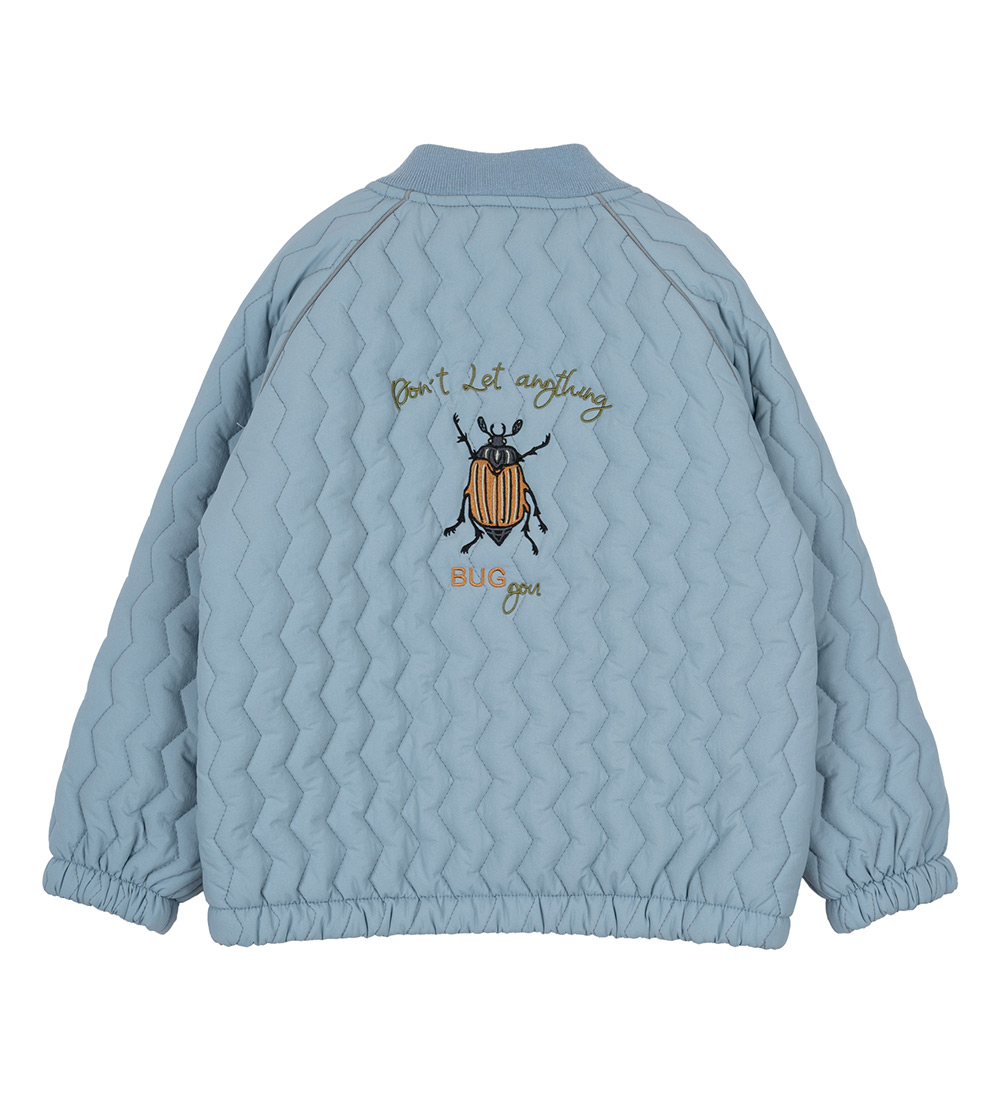 Mikk-Line Bomberjakke - Faded Denim m. Bille