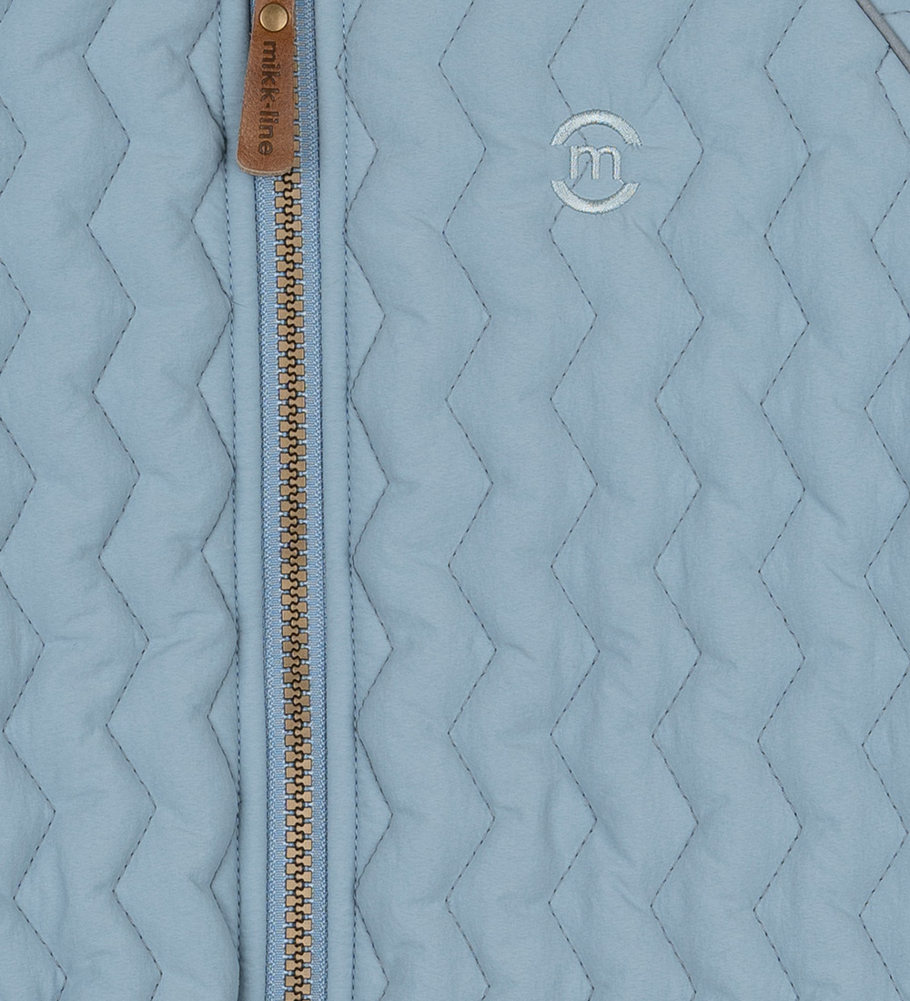 Mikk-Line Bomberjakke - Faded Denim m. Bille