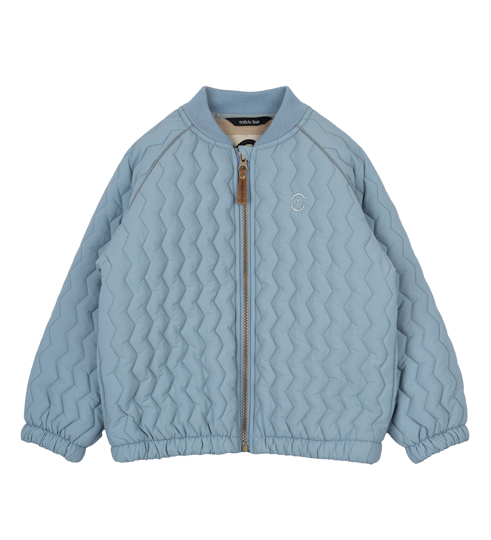 Mikk-Line Bomberjakke - Faded Denim m. Bille
