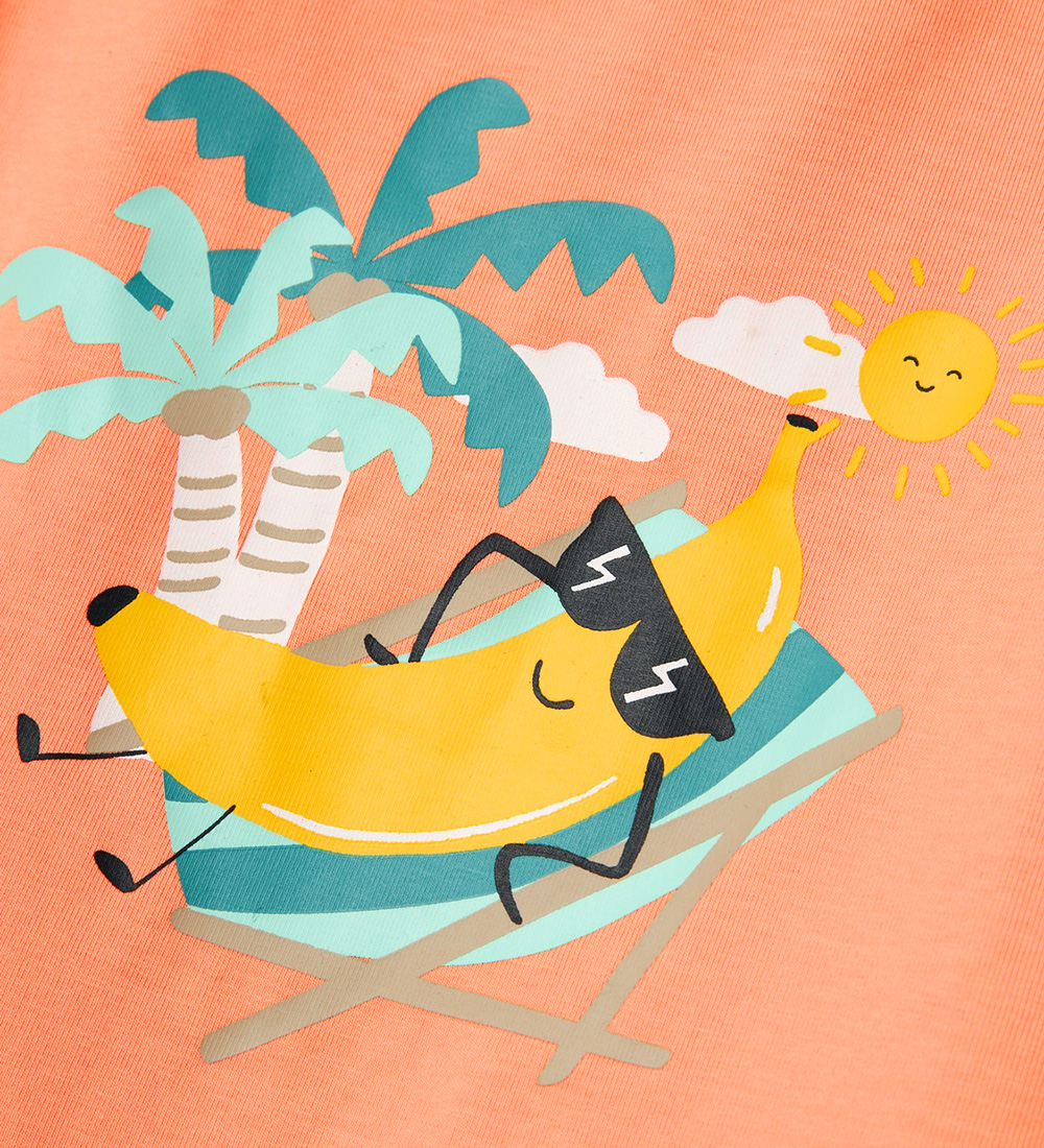 Name It T-shirt - NmmVux - Papaya Punch/Banana