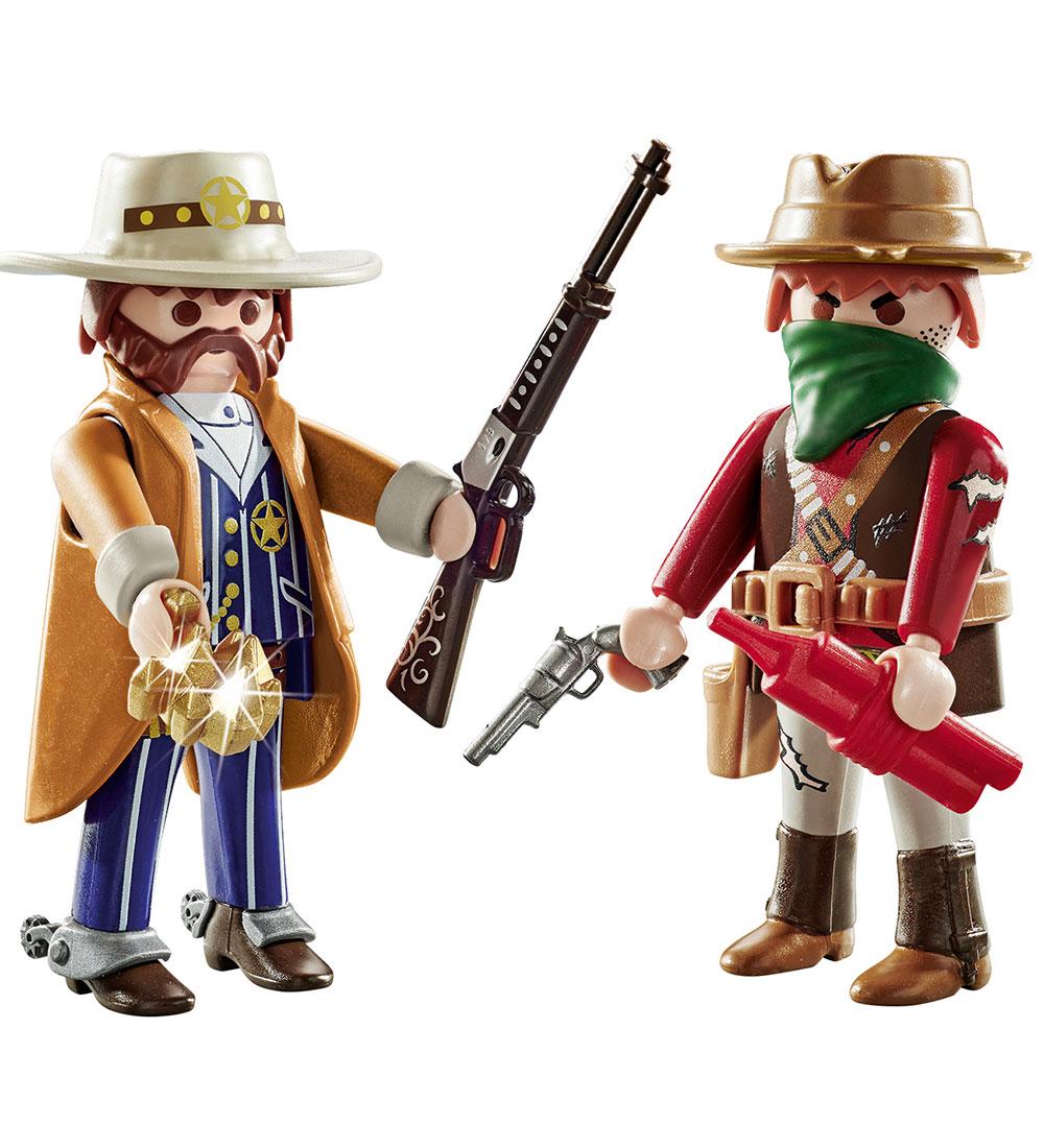 Playmobil Duopack - Bandit And Sheriff - 71508 - 14 Dele