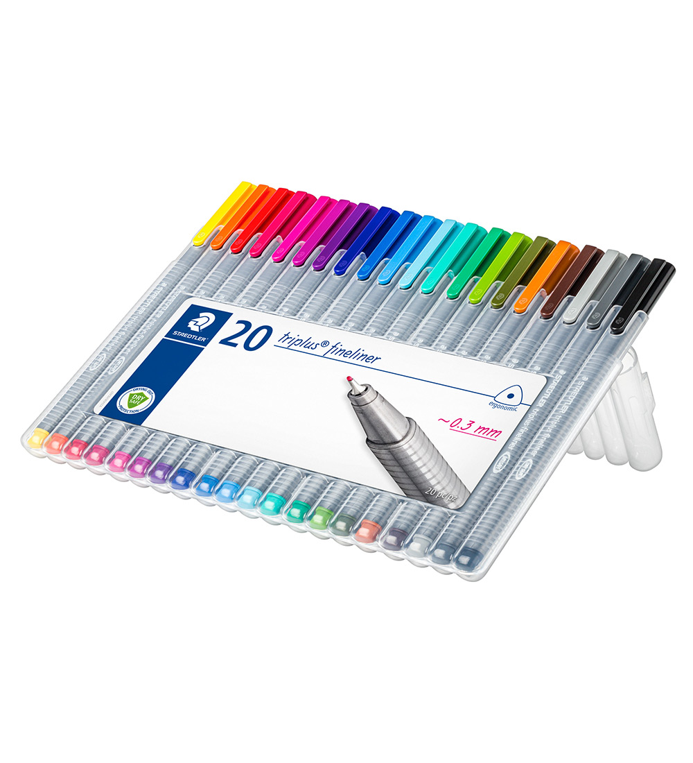 Staedtler Tuscher - 20 stk - Triplus Fineliner - 0,3 mm