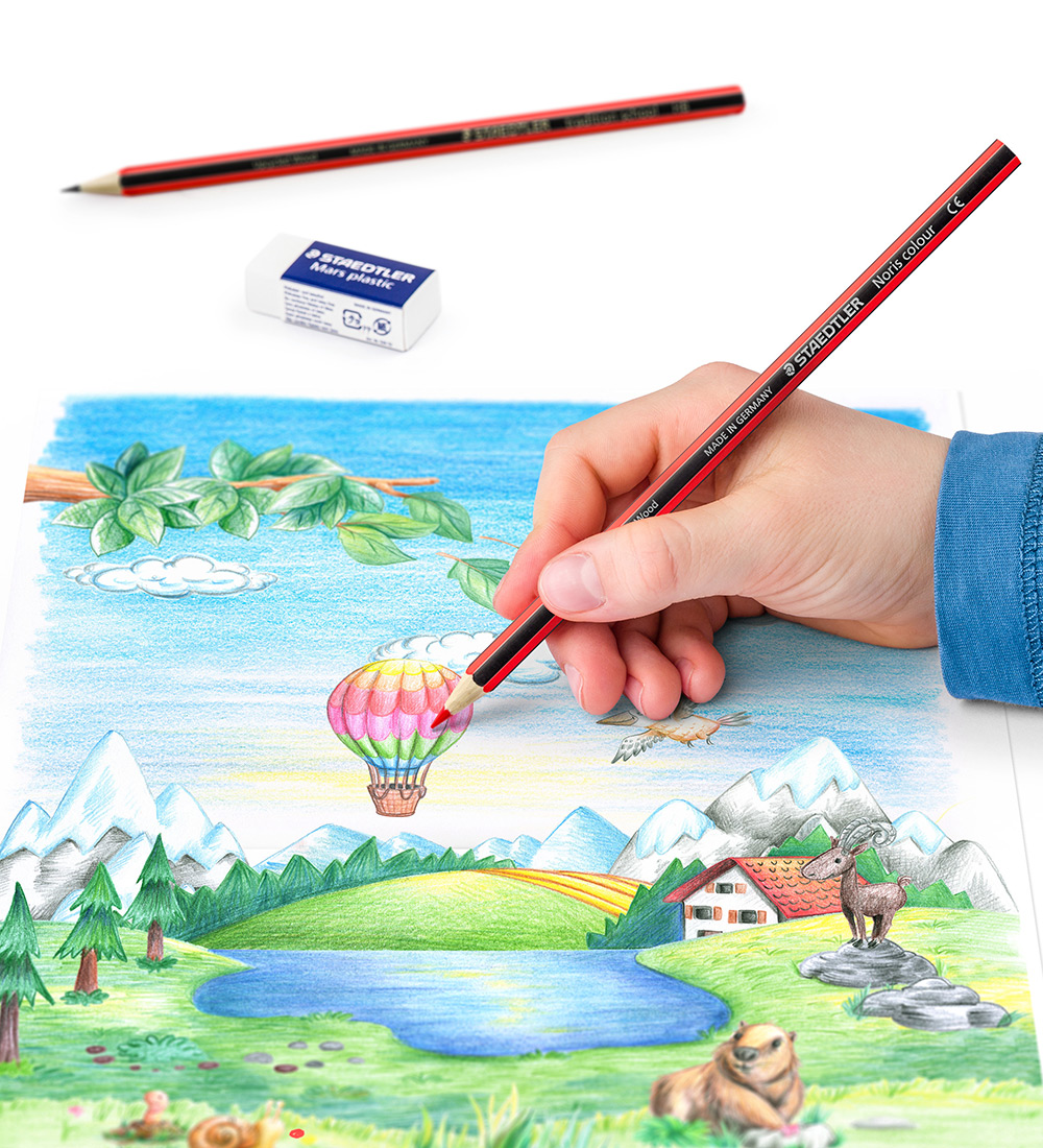 Staedtler Farveblyanter - Noris Upcycled Wood - Bonus Pack - 12+