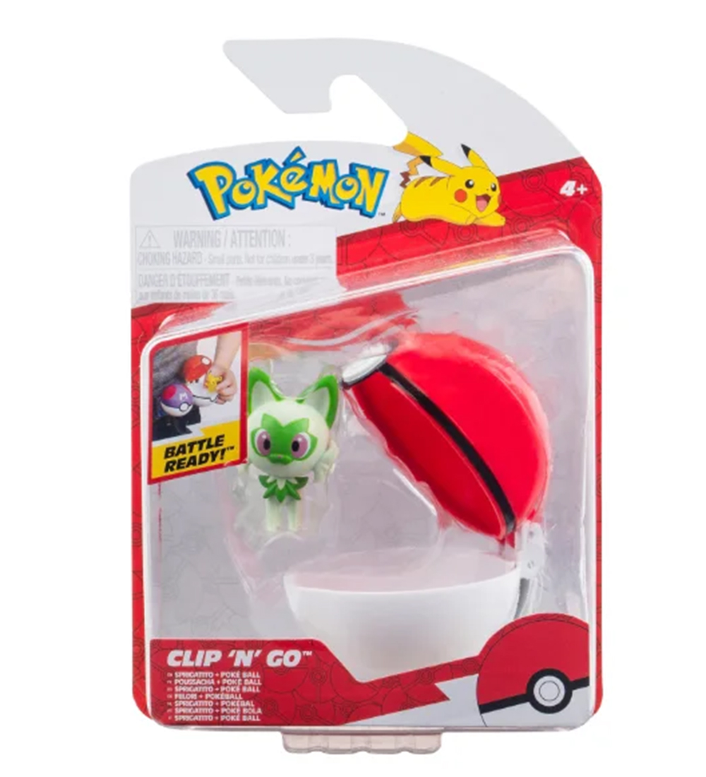 Pokémon Figur - Clip 'N' Go - Poke Ball - Sprigatito