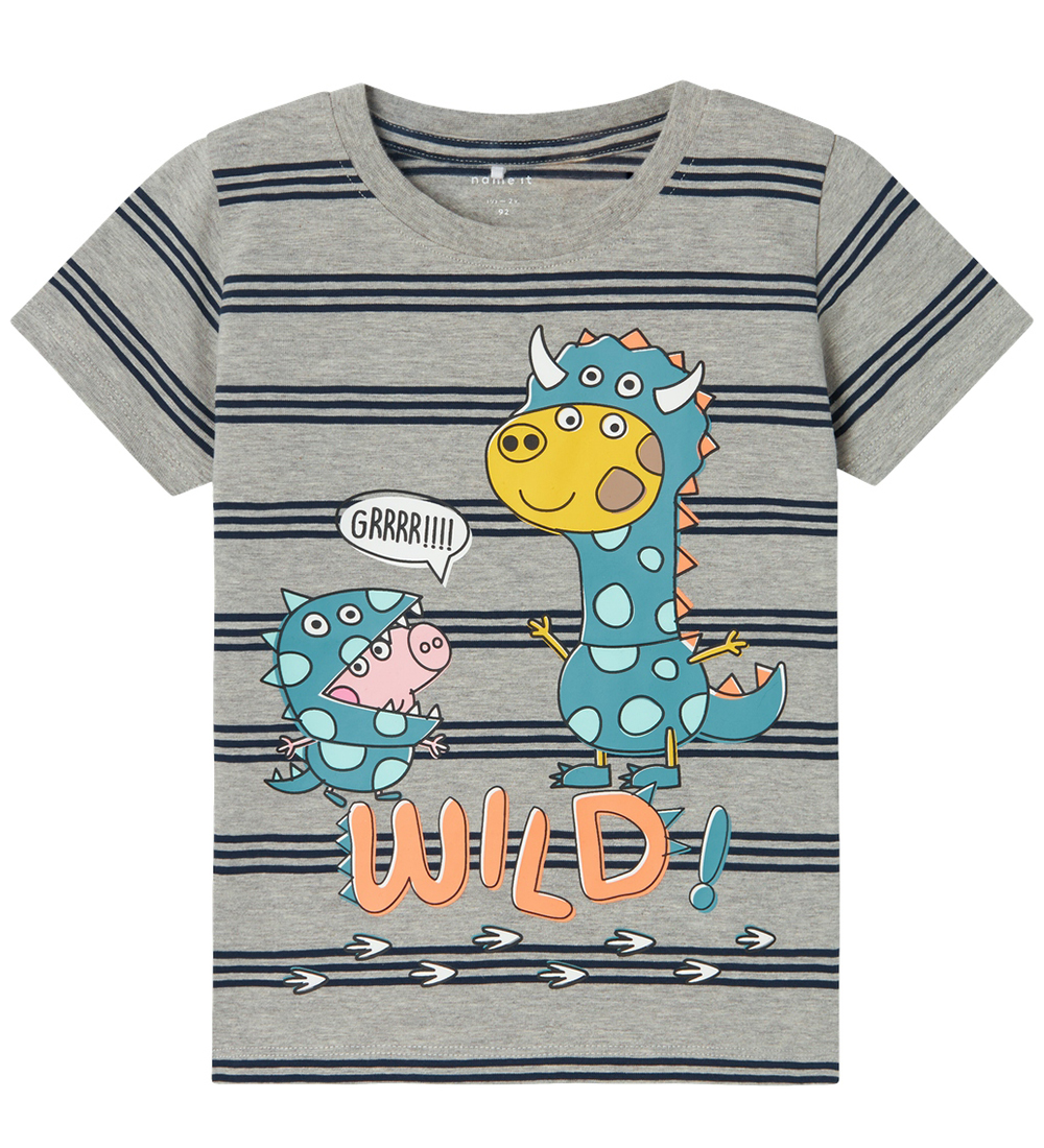 Name It T-shirt - NmmAfaf - Gurli Gris - Grey Melange
