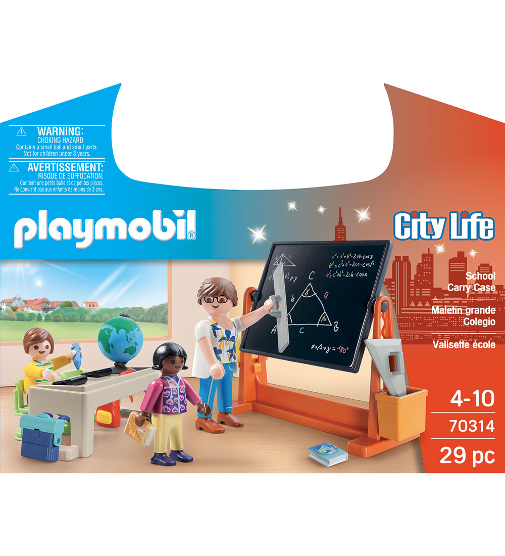 Playmobil City Life - Skole - Carry Case - 70314 - 29 Dele