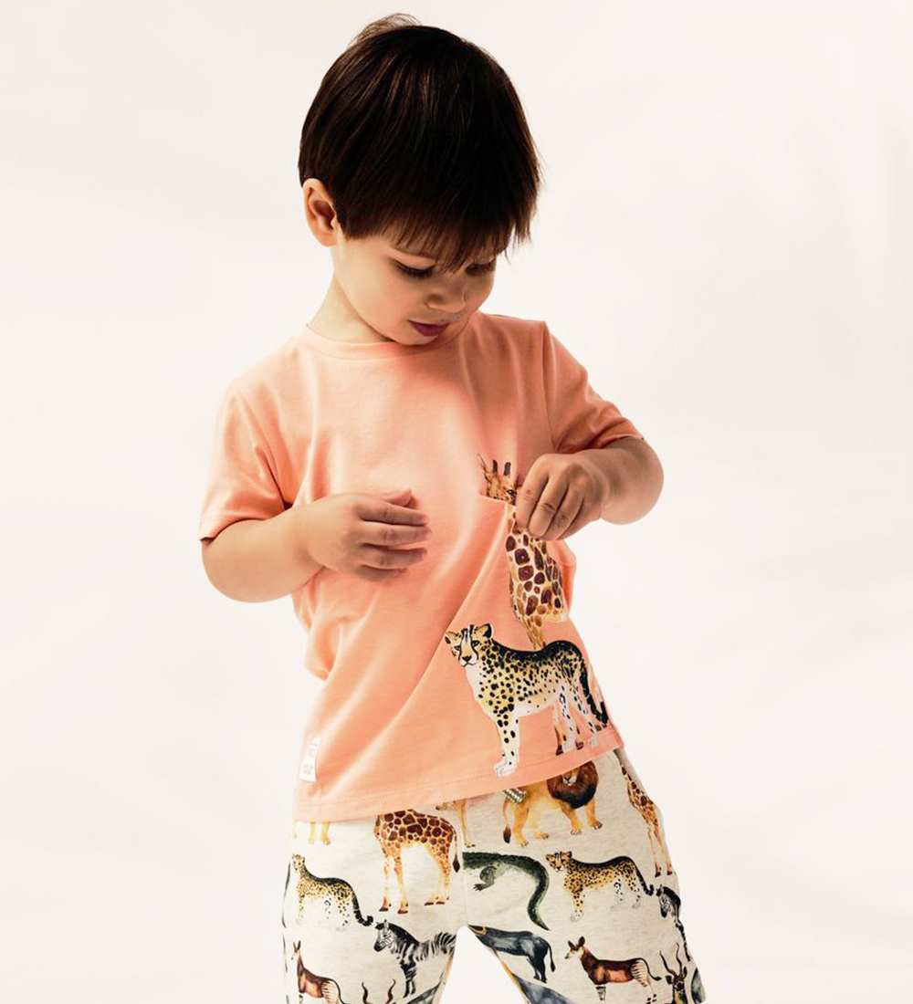 Name It T-shirt - NmmJaso - Papaya Punch m. Dyr