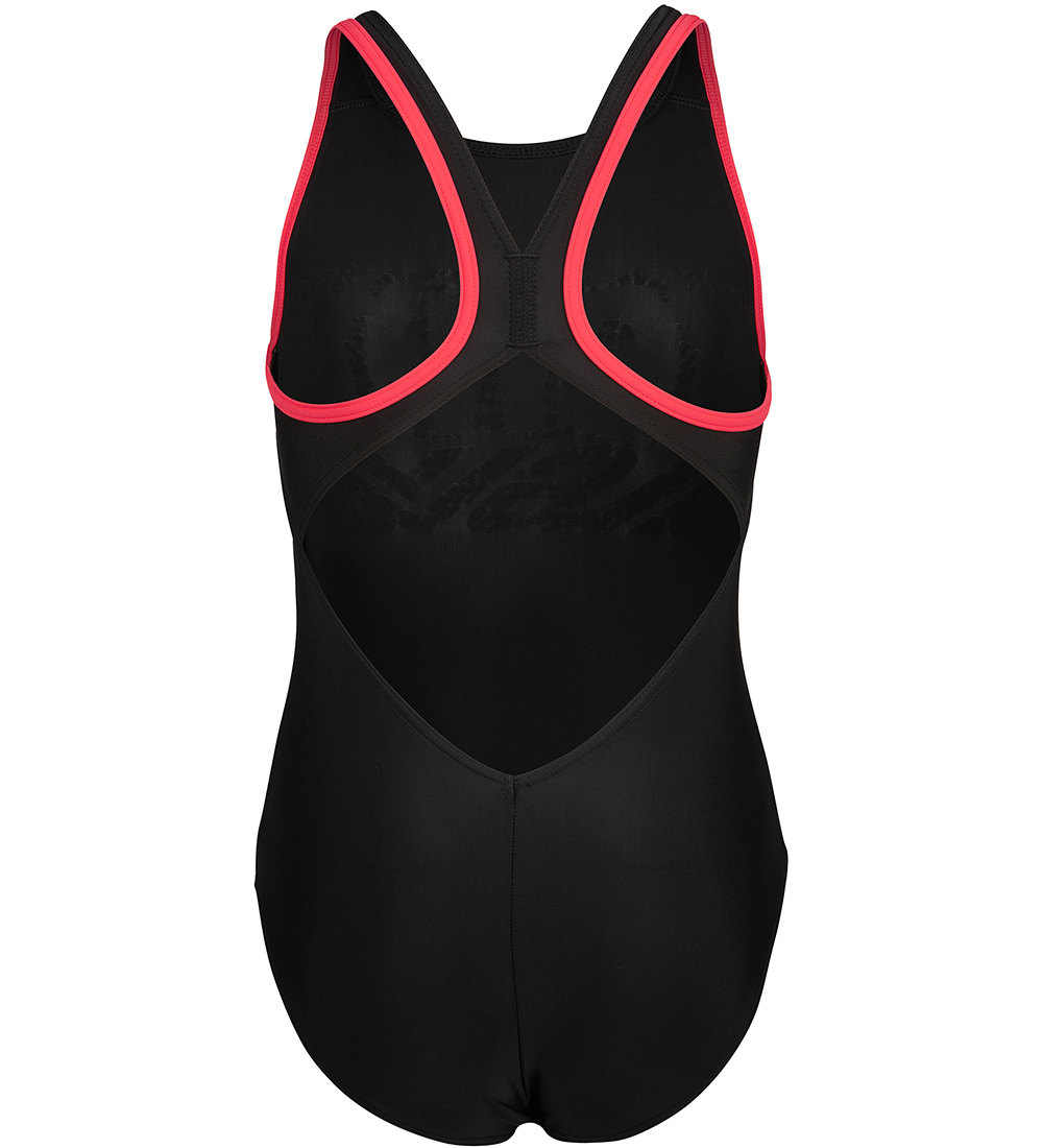 Arena Badedragt - Shaking V Back - Black/Fluo Red