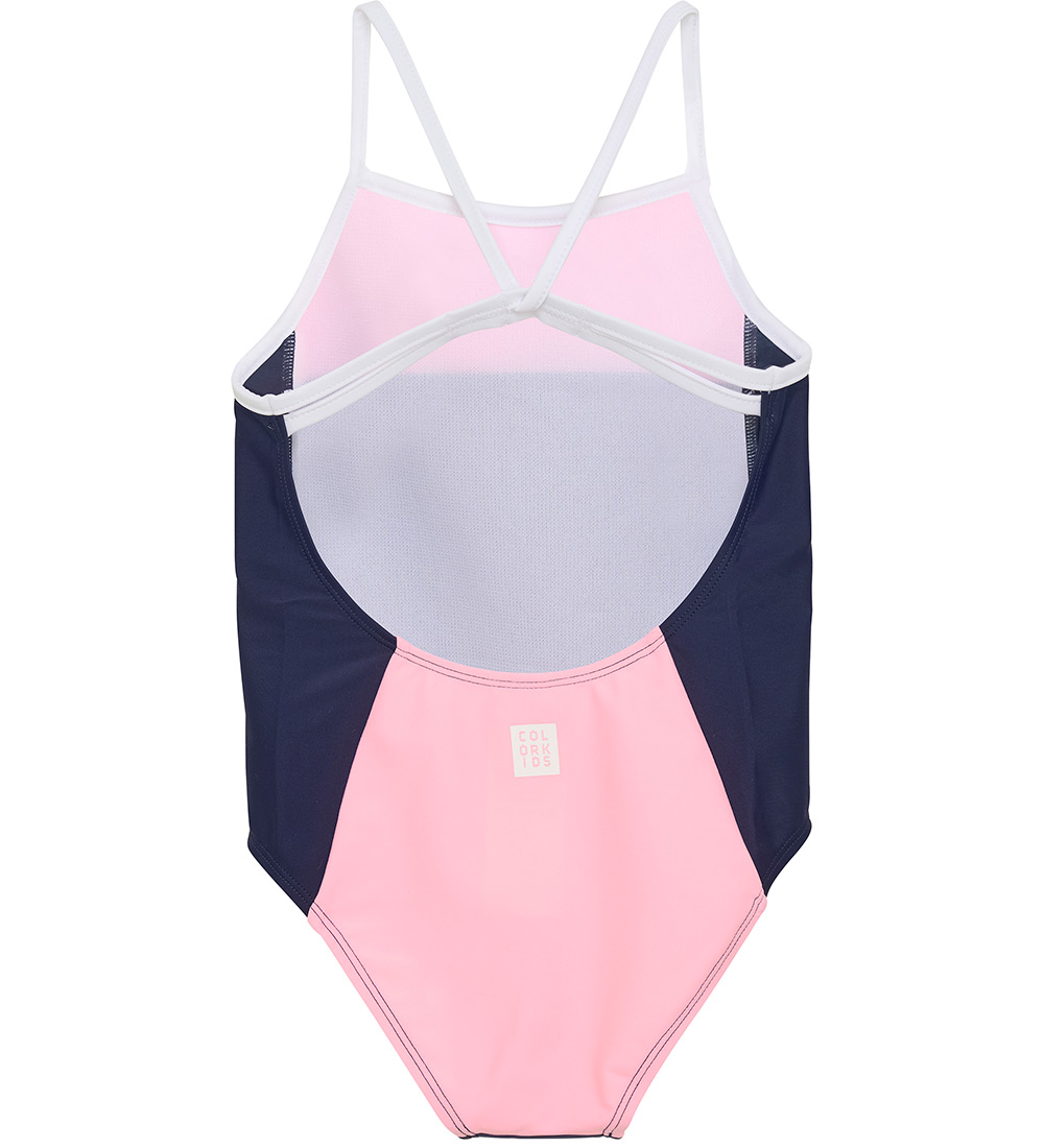 Color Kids Badedragt - Vintage Indigo m. Rosa/Navy