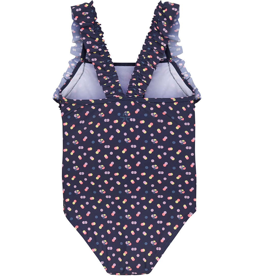 Color Kids Badedragt - Dress Blue m. Prikker