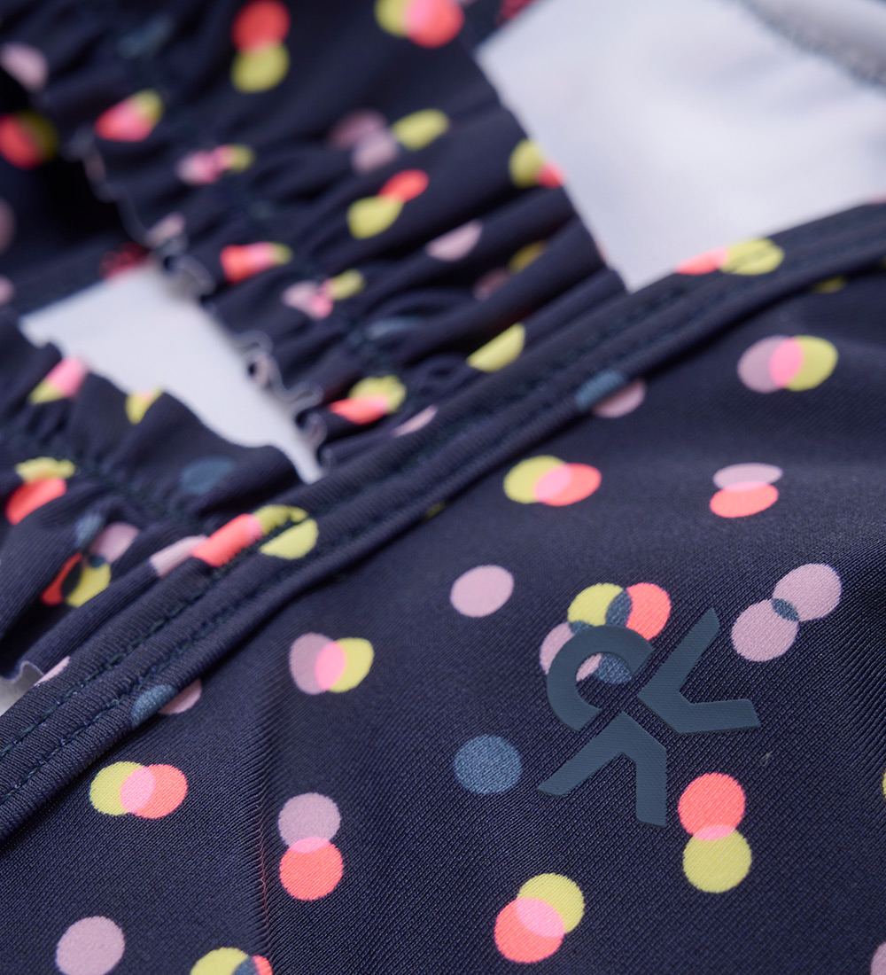 Color Kids Badedragt - Dress Blue m. Prikker