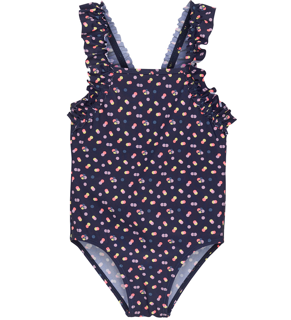 Color Kids Badedragt - Dress Blue m. Prikker