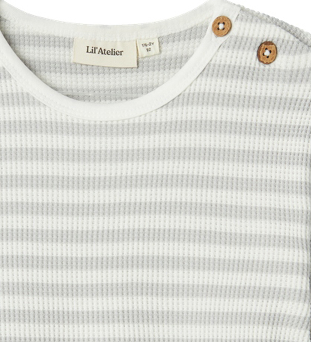Lil' Atelier T-shirt - NmmJonas - Oyster Mushroom m. Struktur