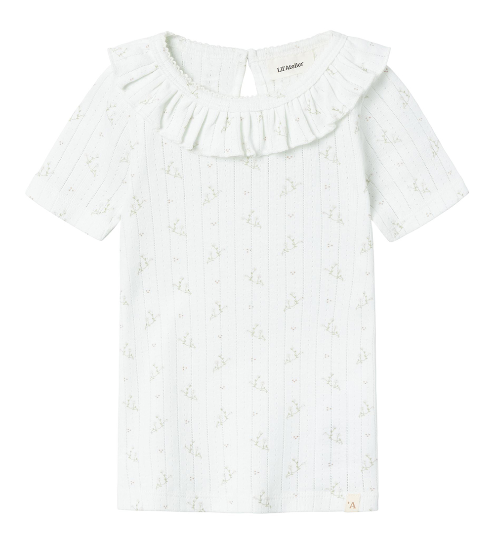 Lil' Atelier T-shirt - NmfRachello - Coconut Milk m. Blomster