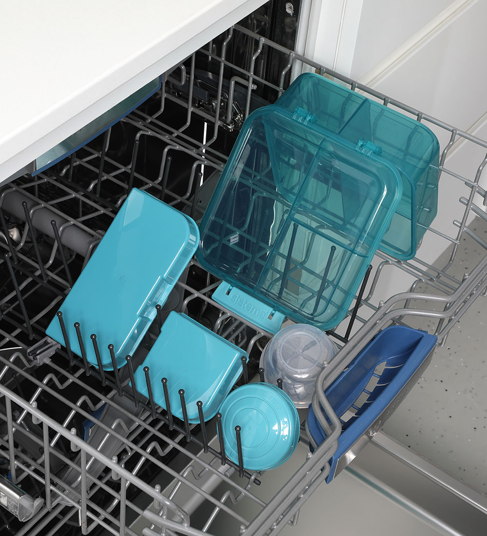 Sistema Madkasse m. Beholder - Bento Cube - 1,25 l - Teal Stone