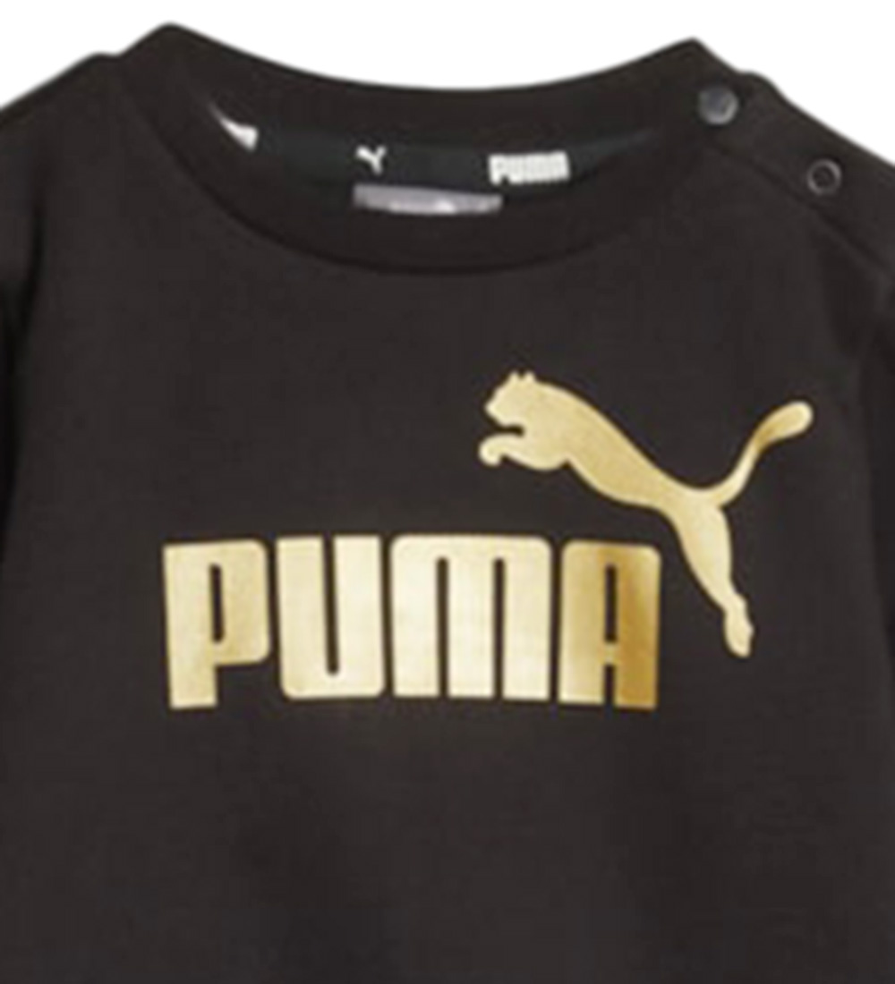 Puma Sweatsæt - Minicats ESS Crew Jogger - Sort