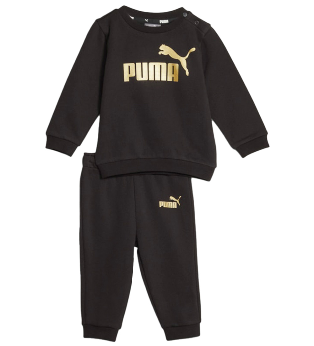 Puma Sweatsæt - Minicats ESS Crew Jogger - Sort