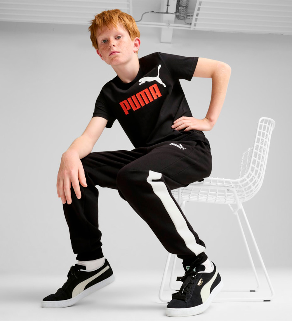 Puma Sweatpants - Power Colorblock - Sort