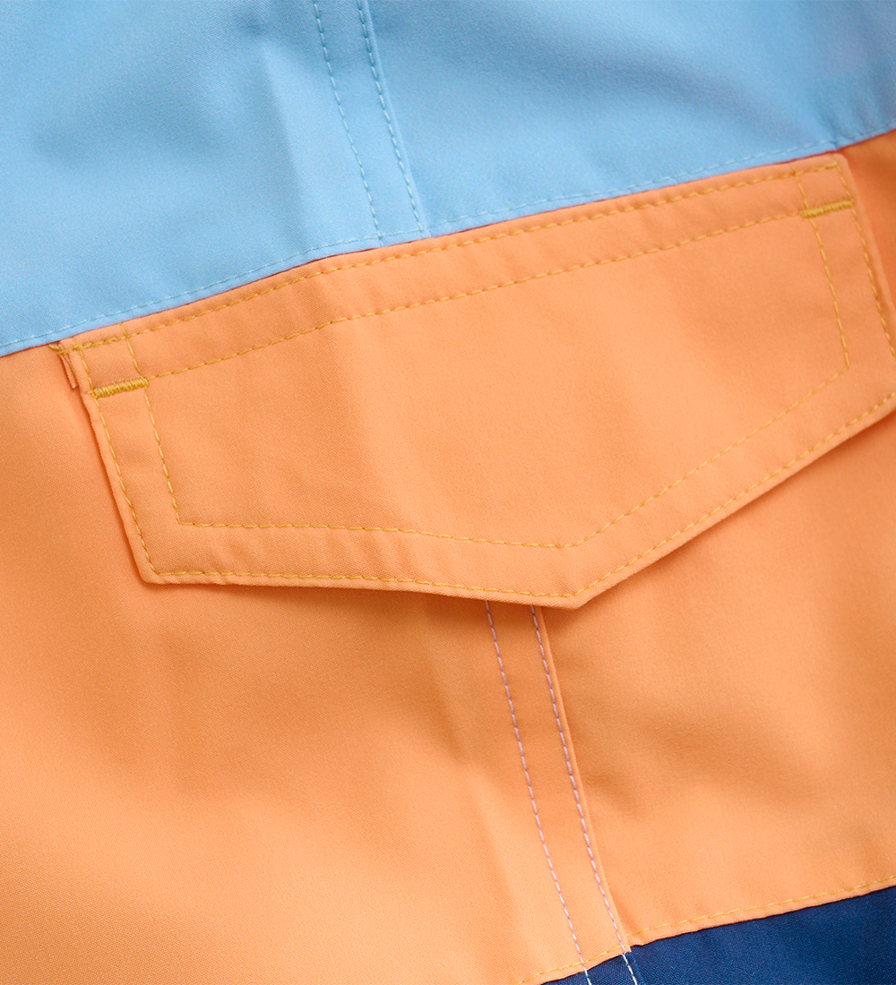 Color Kids Badeshorts - Tangerine/Lyseblå/Navy