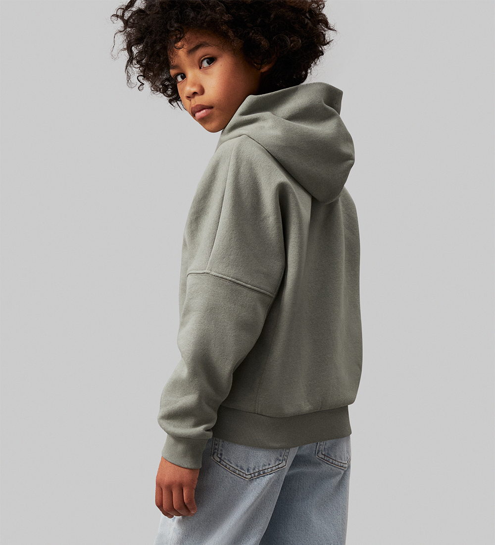 Calvin Klein Hættetrøje - Minimalistic Logo - Meteor Green