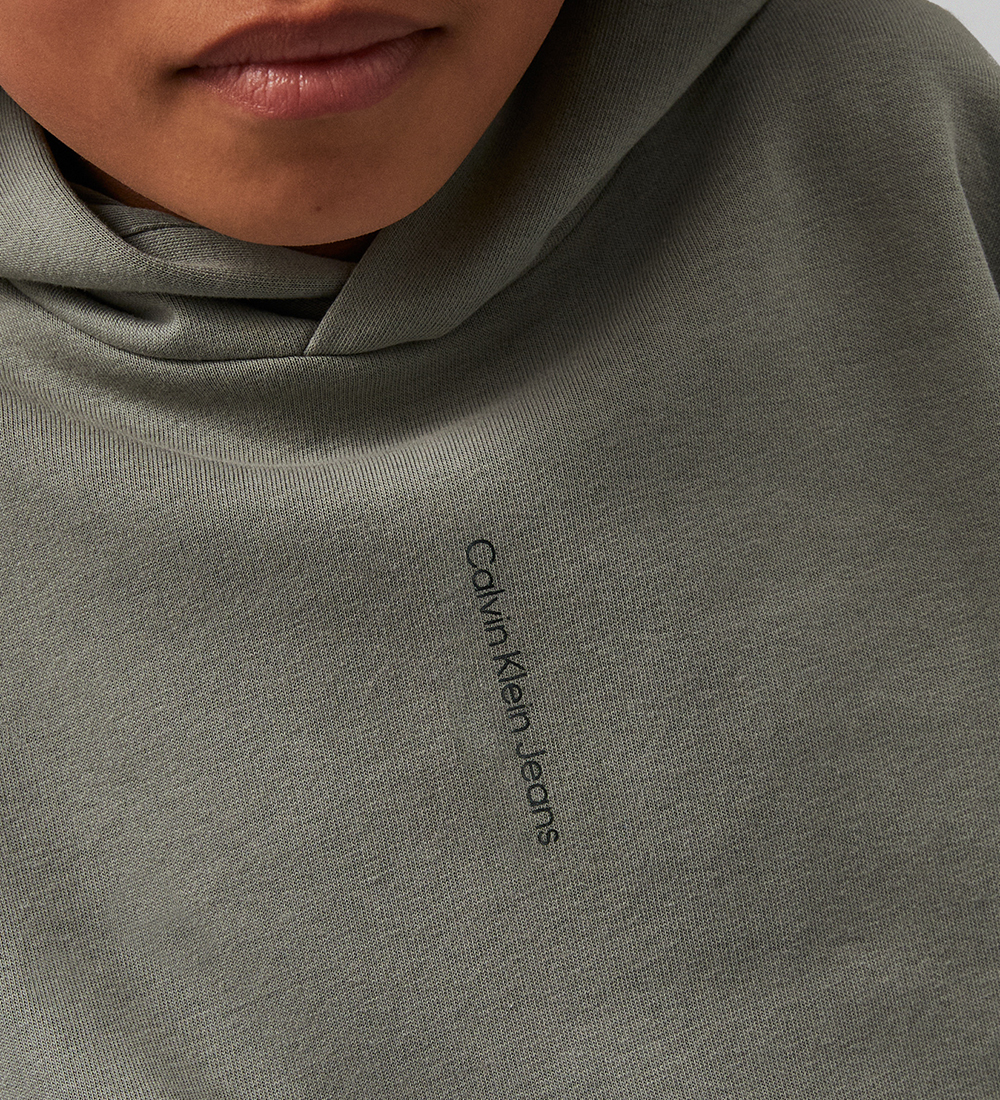 Calvin Klein Hættetrøje - Minimalistic Logo - Meteor Green