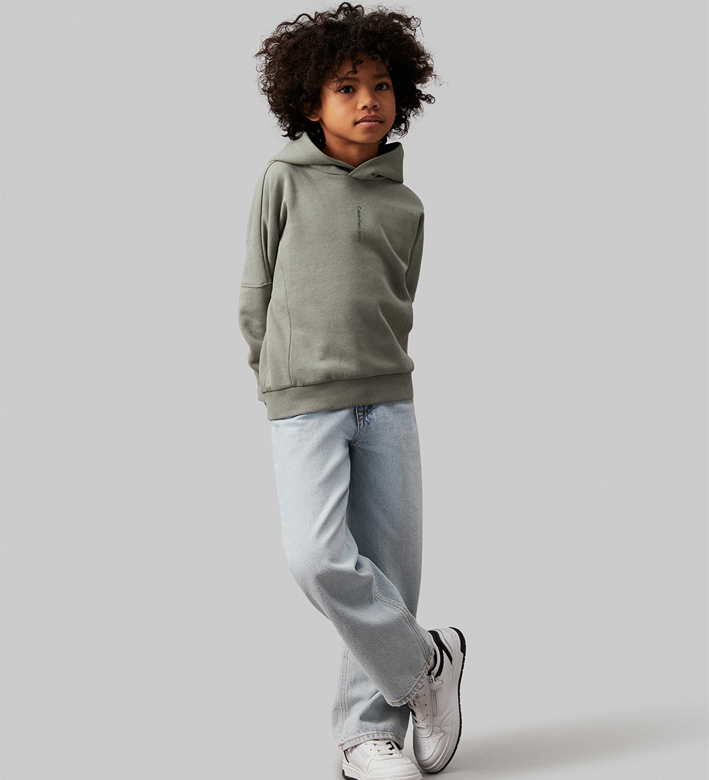 Calvin Klein Hættetrøje - Minimalistic Logo - Meteor Green