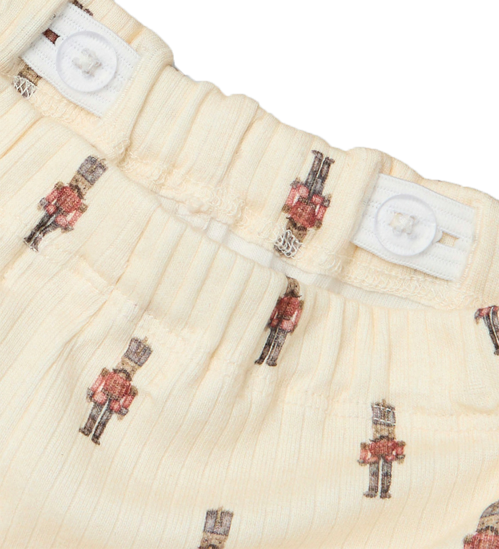Lil' Atelier Bukser - Rib - NbmGio - Turtledove m. Tinsoldater