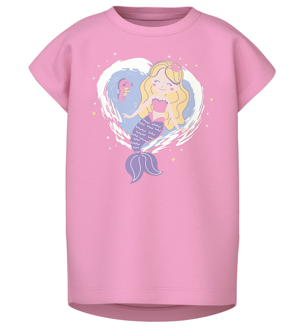 Name It Sæt - Nederdel/T-Shirt - NmfVigea - Bonbon/Chambray Blue