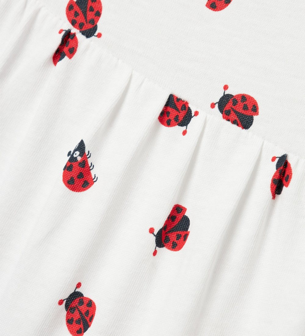 Name It Kjole - NmfVigga - Bright White/Ladybugs