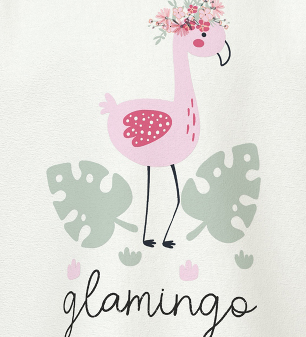 Name It T-shirt - NmfVigea - Bright White/Flamingo