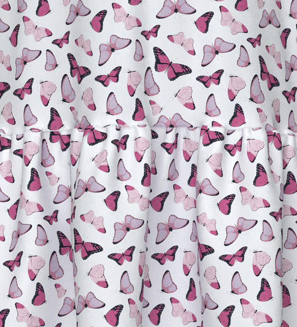 Name It Kjole - NkfVigga Capsl - Bright White/Butterflies