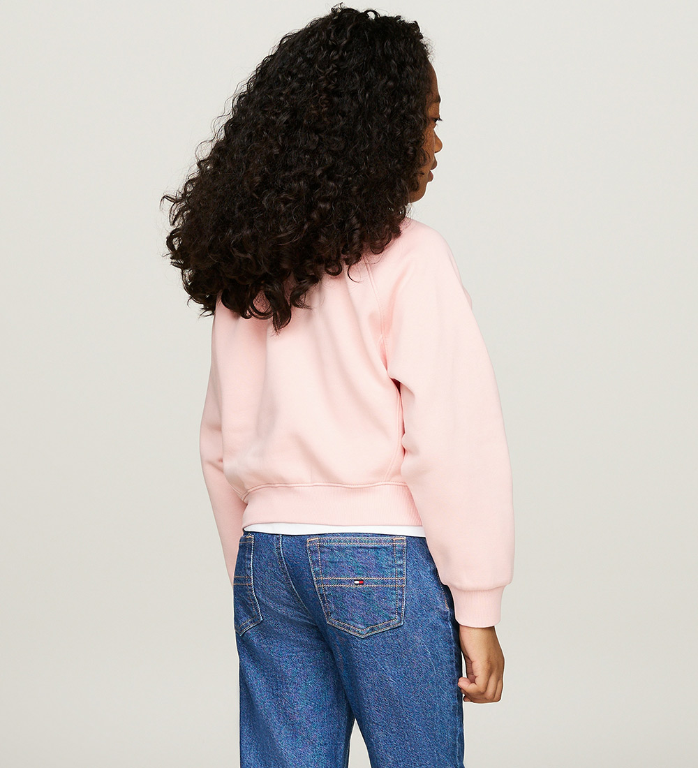 Tommy Hilfiger Sweatshirt - Cropped - Essential - Soft Rose