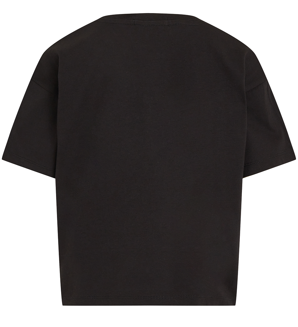 Calvin Klein T-shirt - Glitter Monogram Boxy - Ck Black