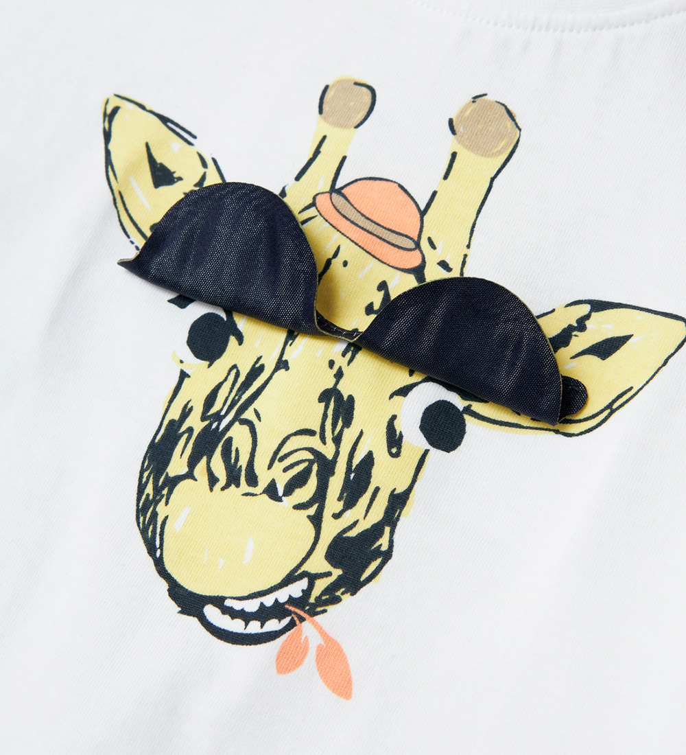 Name It T-shirt - NmmJean - Bright White m. Print