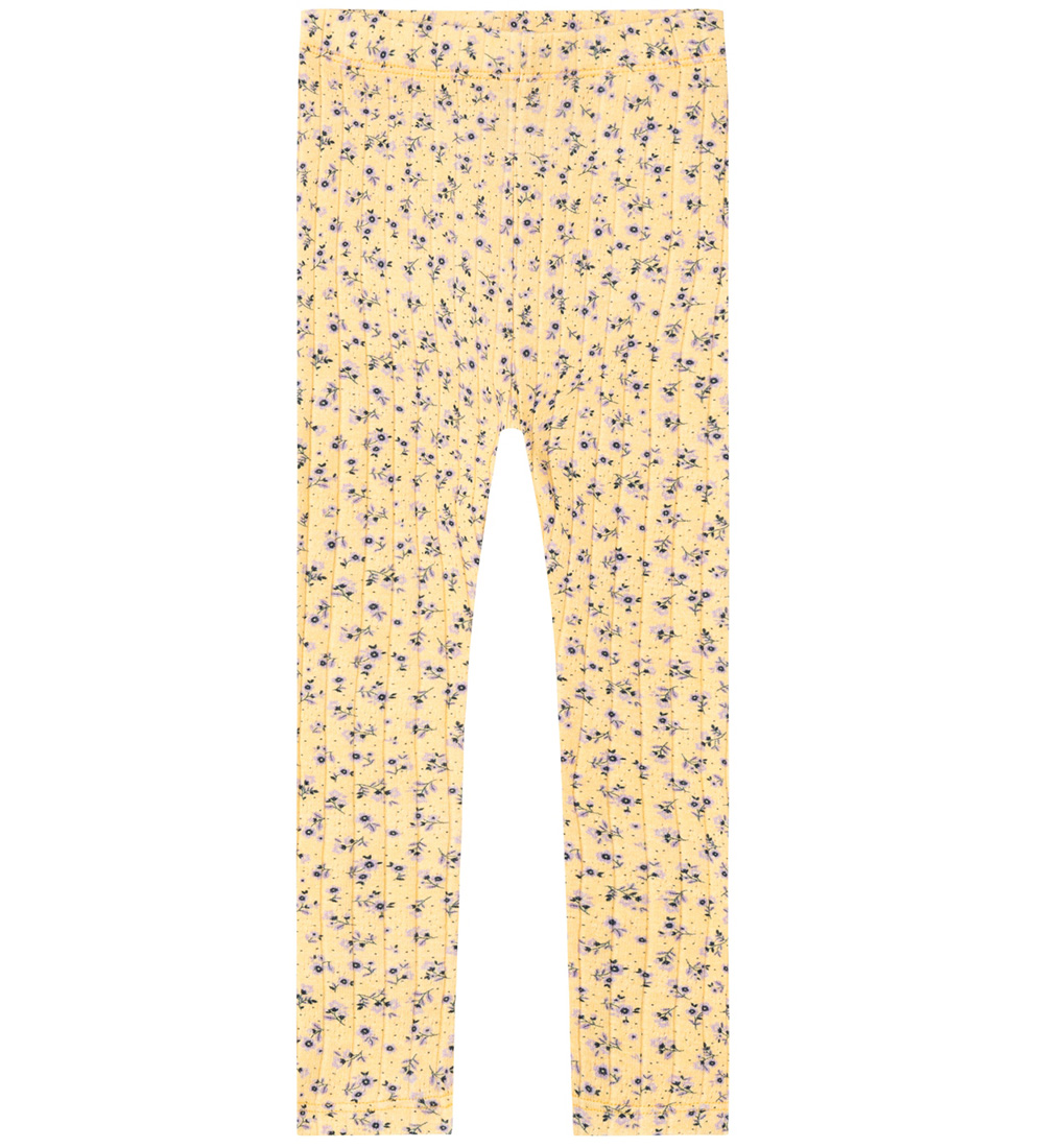 Name It Leggings - Rib - NmfJaida - Impala m. Blomster