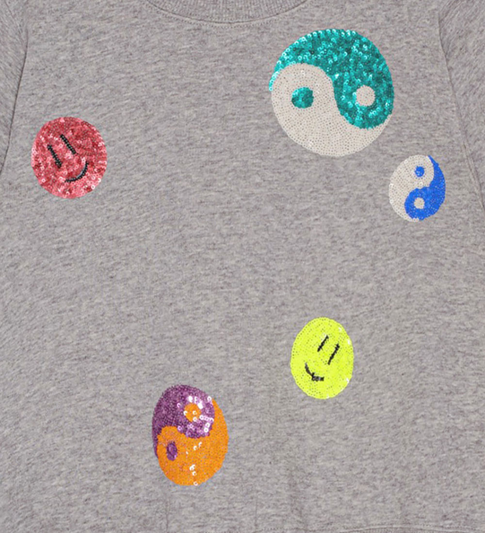 Molo Sweatshirt - Marge - Grey Melange m. Palietter