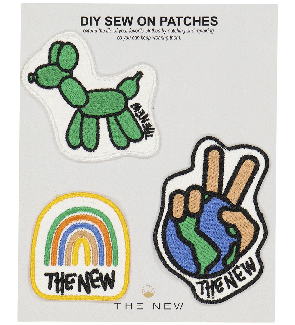 The New Mærker - 3-pak - TnDiy Sew on Patches -  Bright Green