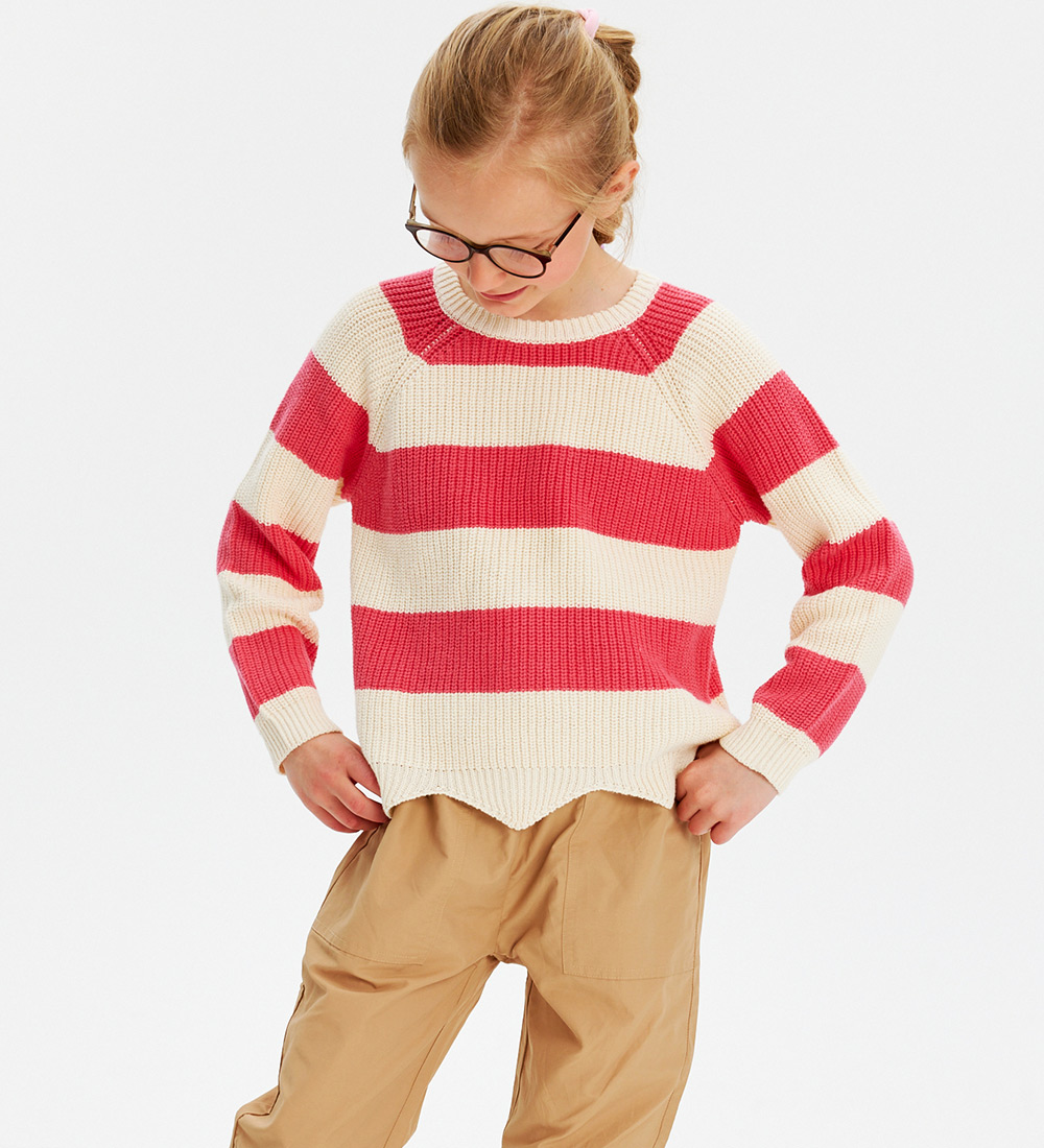 The New Bluse - Strik - Rib - TnOlly - Geranium