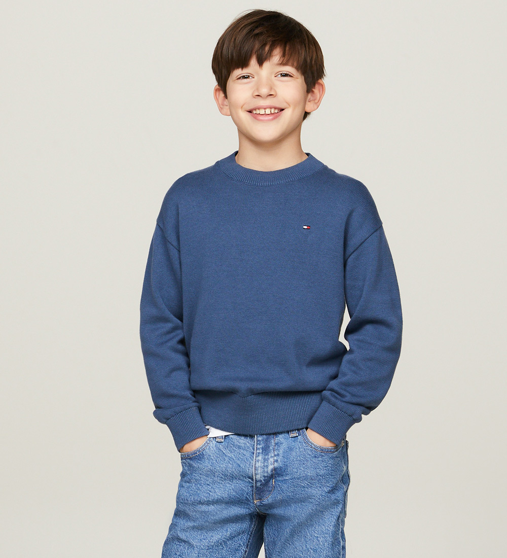 Tommy Hilfiger Bluse - Strik - Essential - Aegean Sea