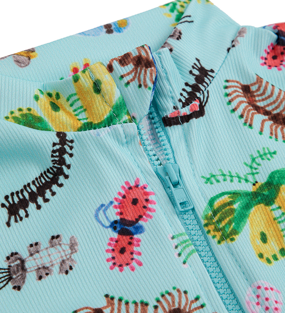Bobo Choses Badeheldragt - UV50+ - Rib - Funny Insects - Aqua Bl